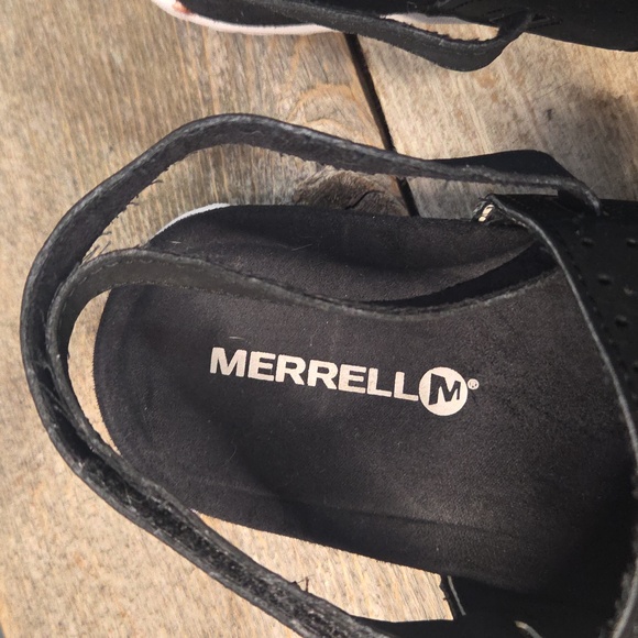 Black Merrell 2 Strap Sandals Size 8 - Picture 3 of 7